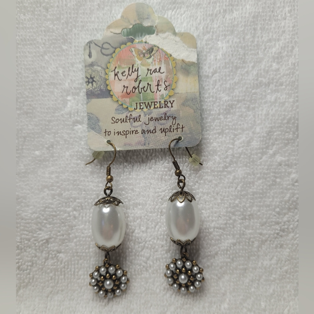 Kelly Rae Roberts Flower Vintage Earrings